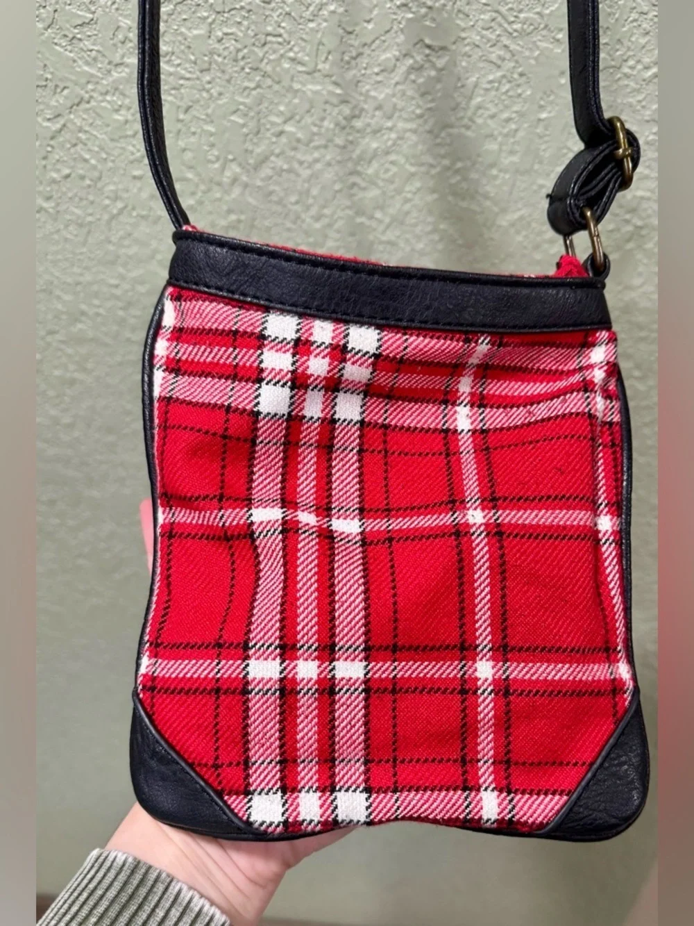 Wisconsin Badgers Plaid Crossbody Bag - Unbranded